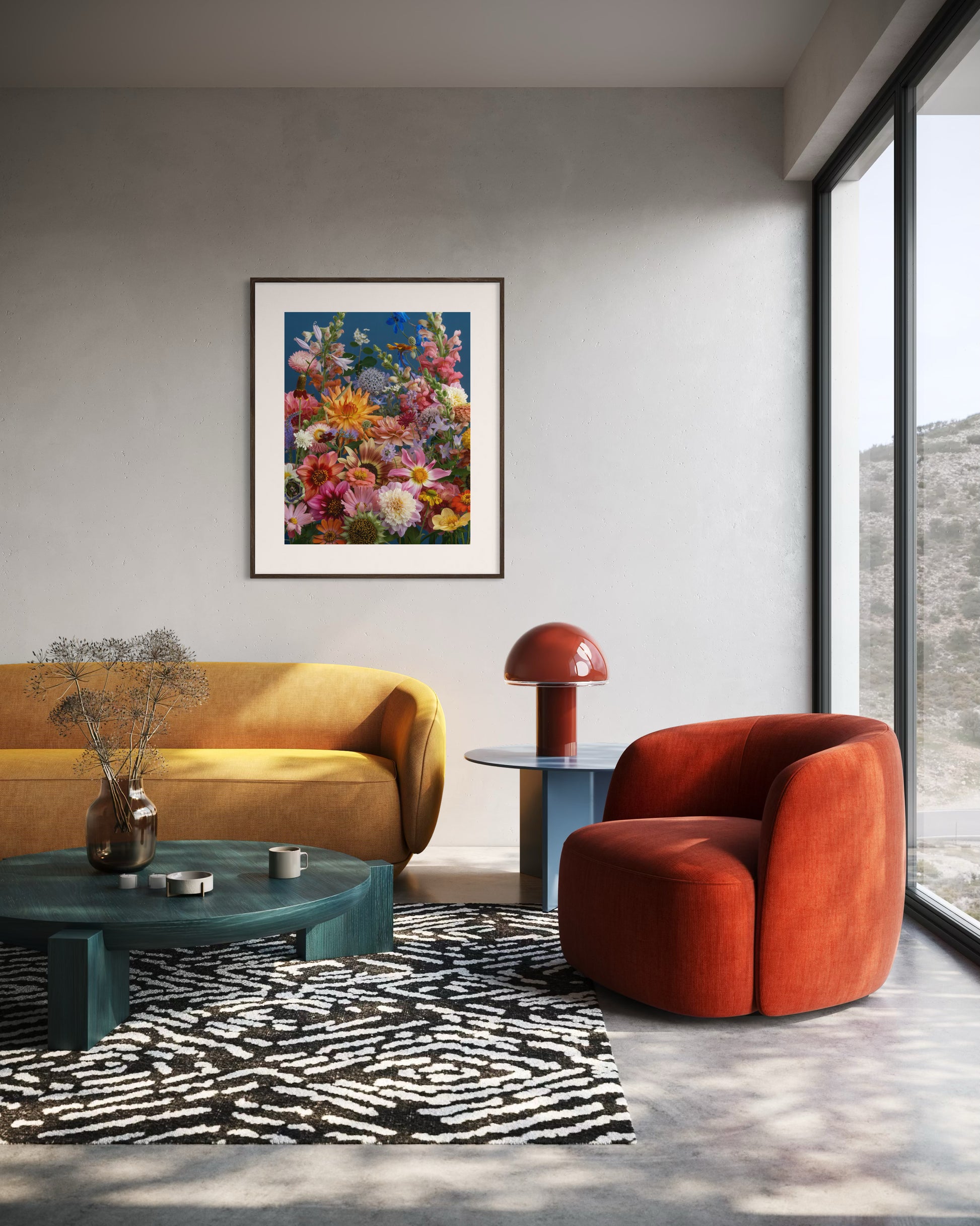 Floral print by Katrin Engler - interior design example