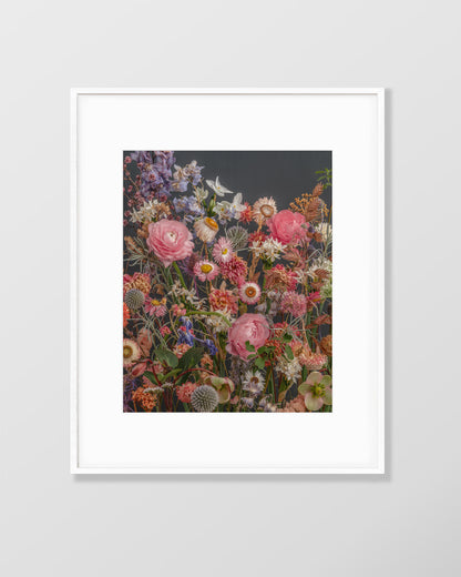 Flower fine art photography print by Katrin Engler with dried and fresh flowers.