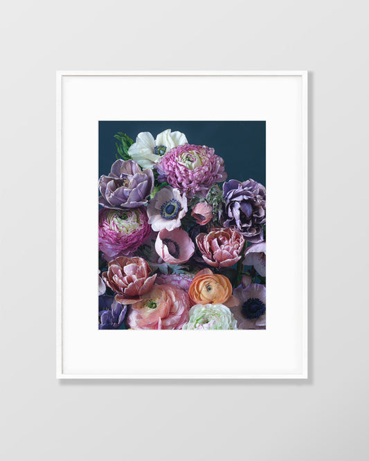 Flower fine art photography print by Katrin Engler with monochrome spring flowers.